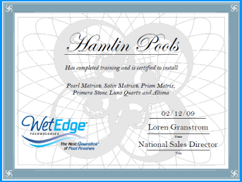 Wet Edge Technologies Certification